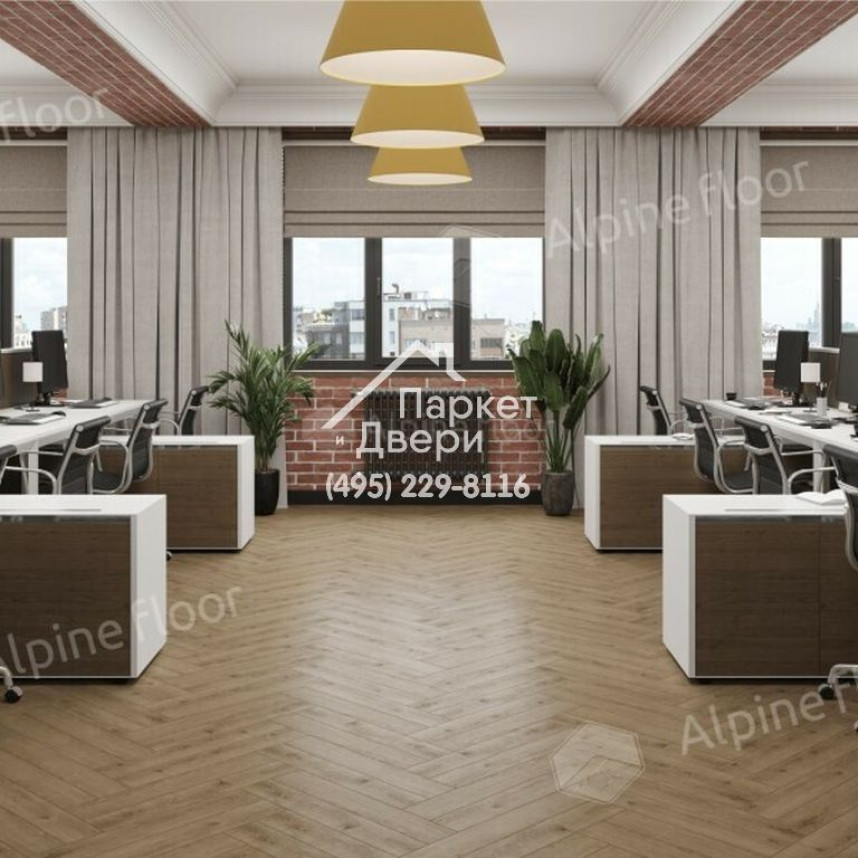 Ламинат Alpine Floor Herringbone 8 Pro Дуб Прованс LF102-7 606x101x8 мм-1