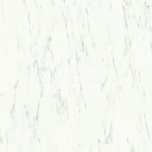 Виниловый пол Quick-Step Alpha Vinyl ORO base Мрамор каррарский белый AVSTT40136 610x303x4