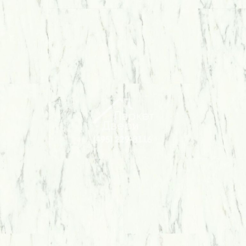 Виниловый пол Quick-Step Alpha Vinyl ORO base Мрамор каррарский белый AVSTT40136 610x303x4