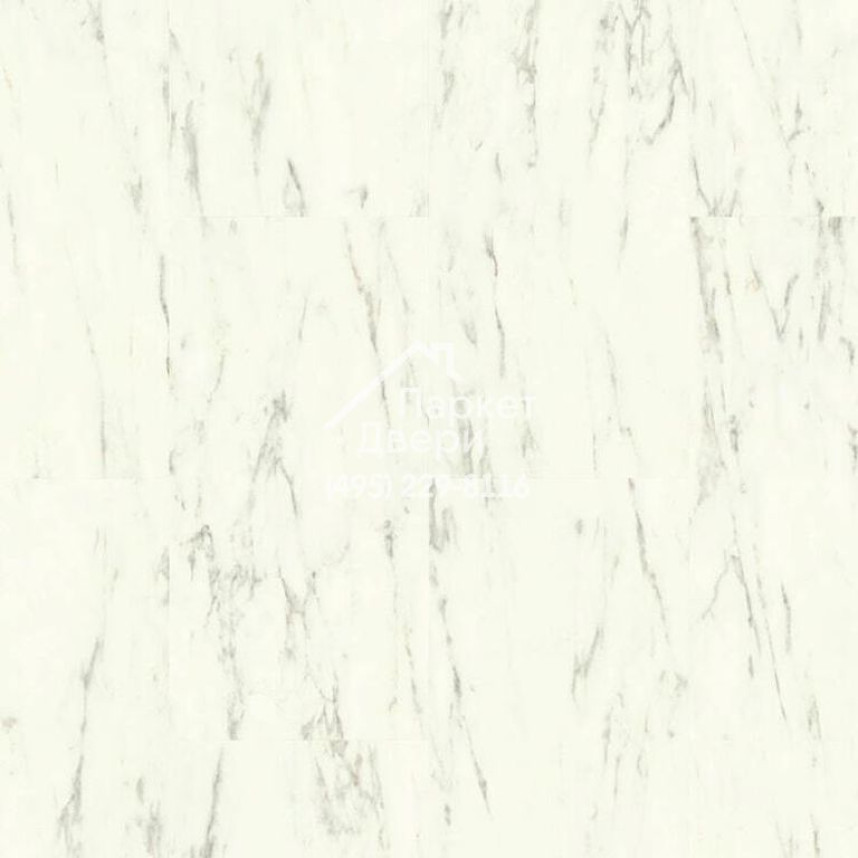 Виниловый пол Quick-Step QS Alpha Vinyl ORO AVSTU 40136 Мрамор каррарский белый 610x303x5-1