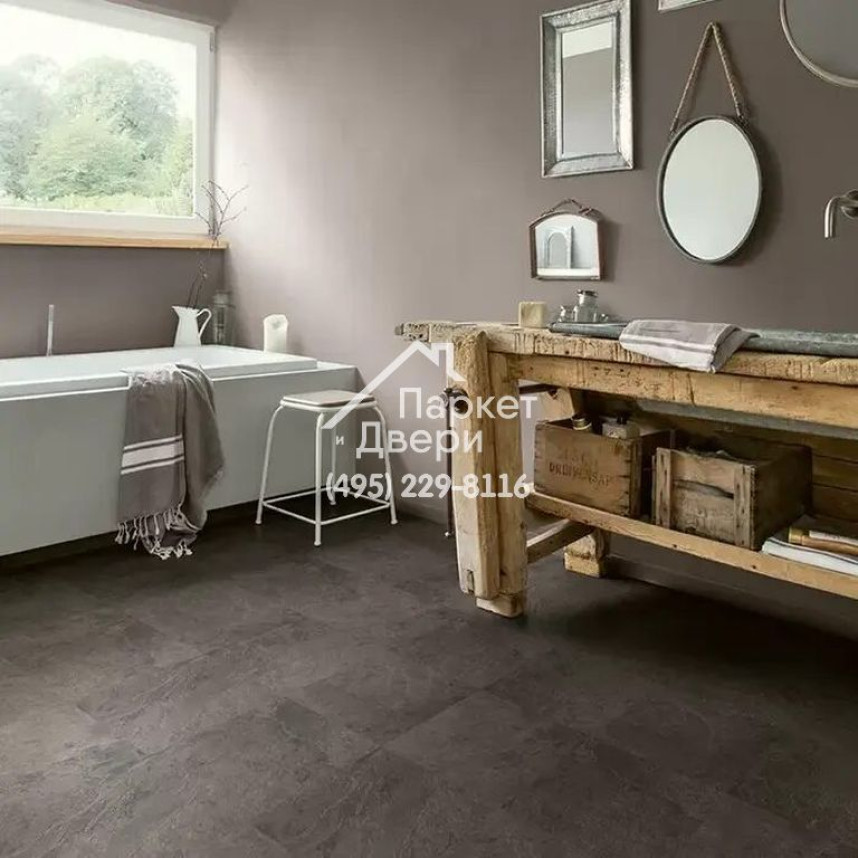 Виниловый пол Quick-Step BLUSH, Сланец черный, SGTC20304, 609,6x609,6x2,5-1