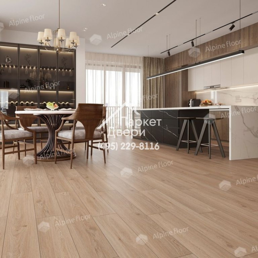 Виниловые полы Alpine Floor EASY LINE LVT ДУБ МОДЕРА ECO 3-28 1219х184х3-3