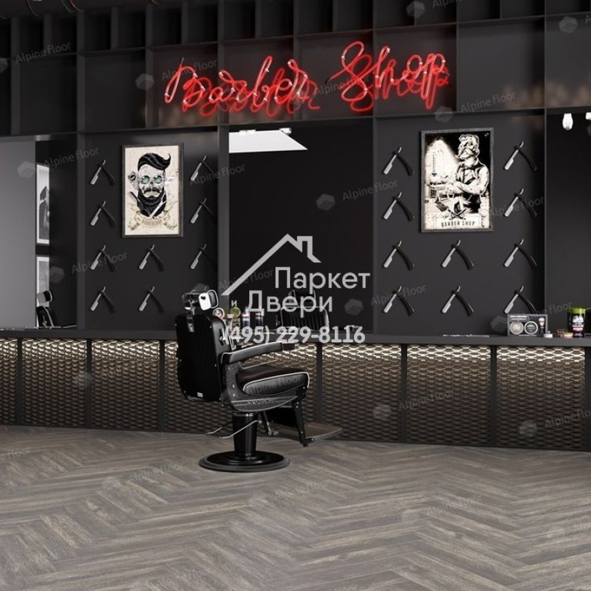 Виниловые полы Alpine Floor PARQUET LVT ДУБ ВЕНГЕ ГРЕЙ ЕСО 16-8 590х118х2.5-3
