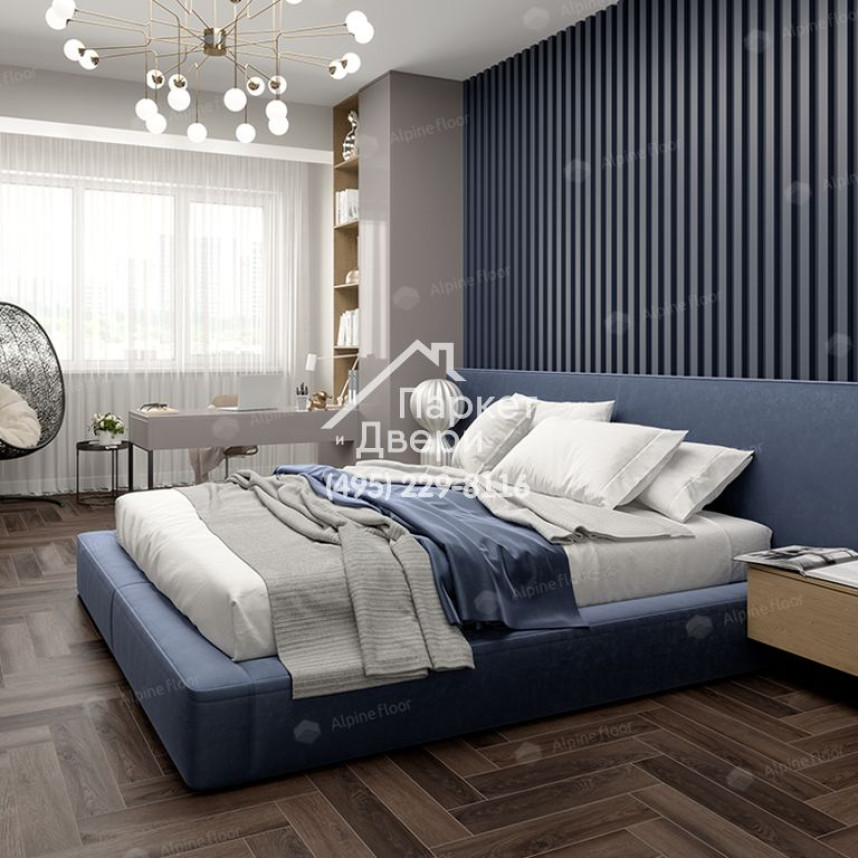 Виниловые полы Alpine Floor PARQUET LVT ДУБ ФАФНИР ЕСО 16-16 590х118х2.5-3