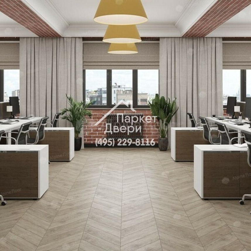 Виниловые полы Alpine Floor CHEVRON ALPINE Карите ECO 18-11 600х127х5-1