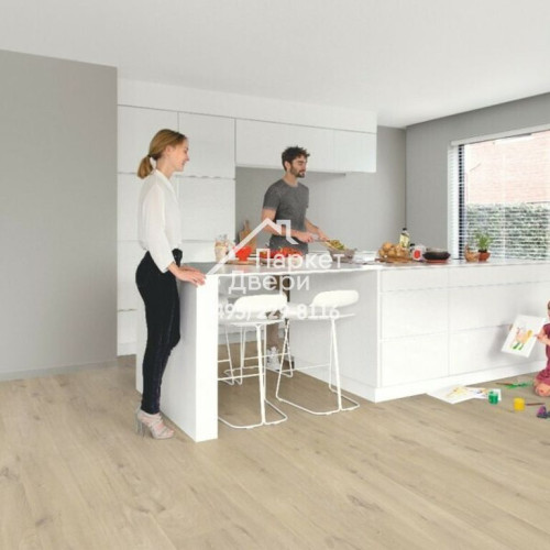Виниловый пол Quick-Step Alpha Vinyl Medium Planks Дуб хлопковый бежевый AVMP40103 1494x209x5.0