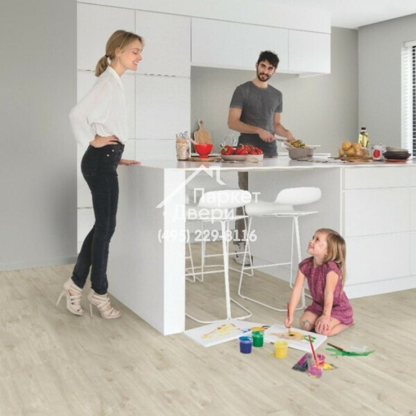 Виниловый пол Quick-Step Alpha Vinyl Small Planks Дуб каньон бежевый AVSP40038 1251x189x5.0-1
