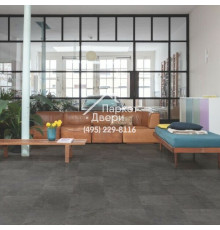 Виниловый пол Quick-Step Alpha Vinyl Tiles Сланец чёрный AVST40035 610x303x5.0