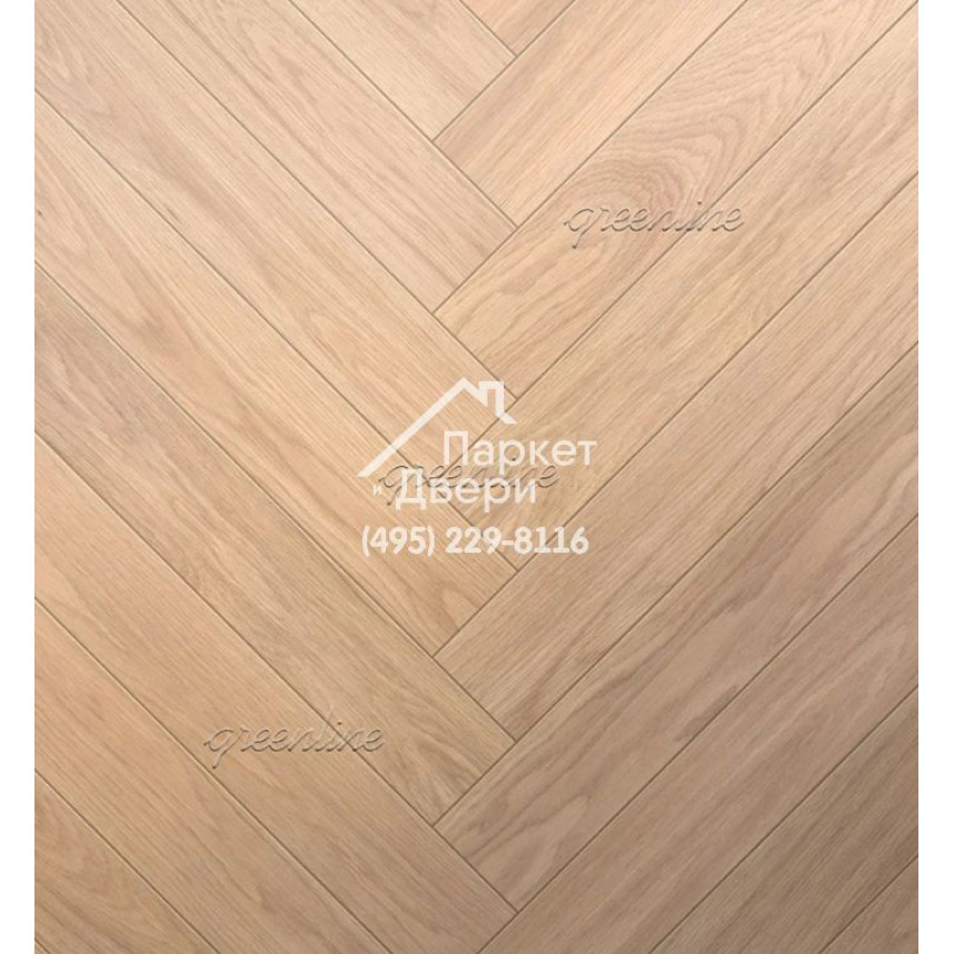 Паркет ёлка Greenline Техно / Smart Herringbone 614 дуб латте 630x122x12-1