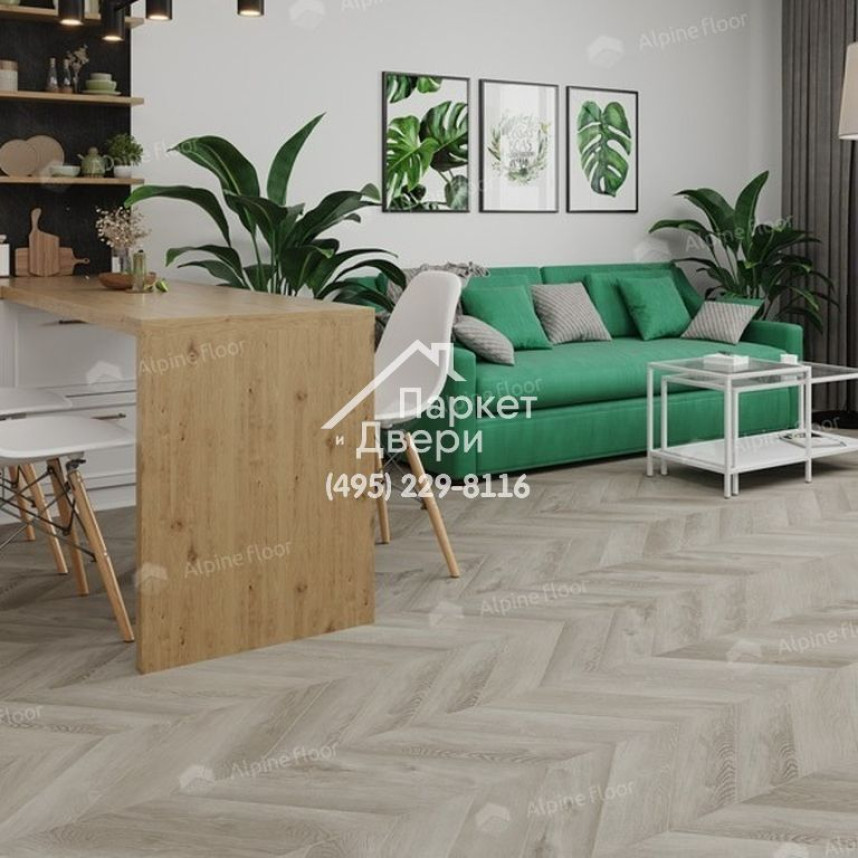 Виниловые полы Alpine Floor CHEVRON ALPINE LVT ДУБ ФАНТАЗИЯ ECO 20-1 555х127х2.5-1