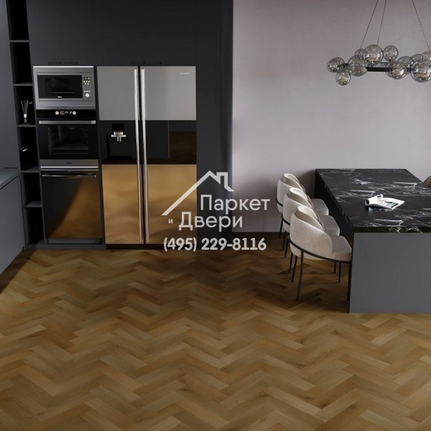 Кварцевый ламинат Fargo Herringbone Дуб Окленд 44-653-76, 400х100х4,5-5