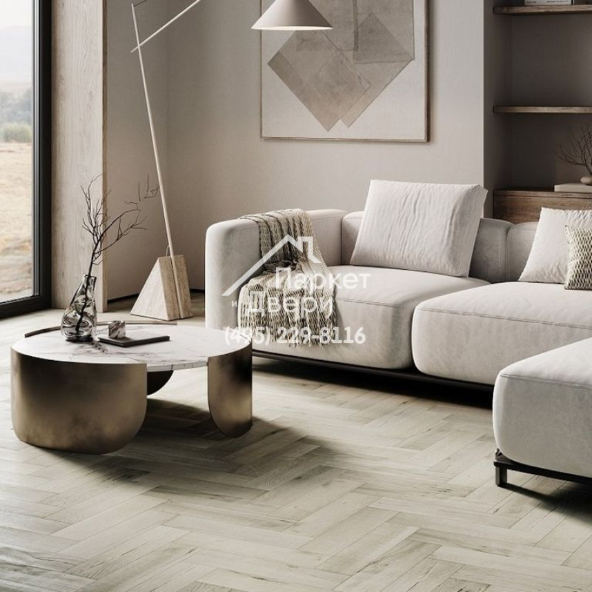 Кварцевый ламинат Fargo Herringbone Дуб Лондонский Туман 44-81996-14, 400х100х4,5-3