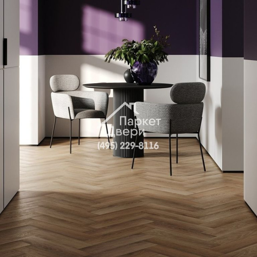 Кварцевый ламинат Fargo Herringbone Дуб Монако 44-63W948, 400х100х4,5-3