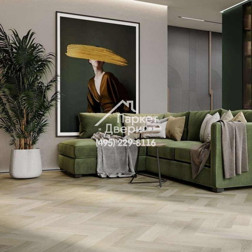 Кварцевый ламинат Fargo Herringbone Дуб Рокфорд 44-10004-1, 400х100х4,5-3