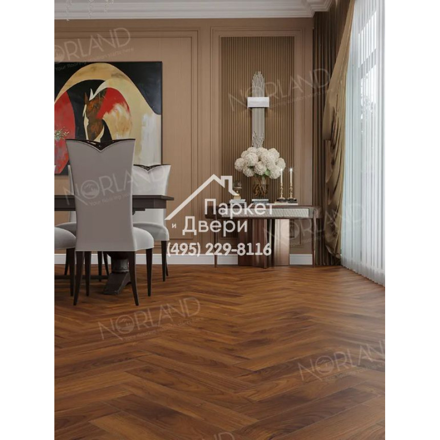 Ламинат Alpine floor Norland Herringbone Elegant Орех Кипр 600x100x8