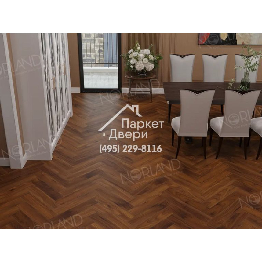 Ламинат Alpine floor Norland Herringbone Elegant Орех Кипр 600x100x8-5