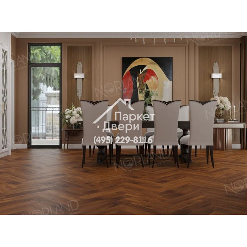 Ламинат Alpine Floor Norland Herringbone Elegant strong Орех Кипр 600x100x12