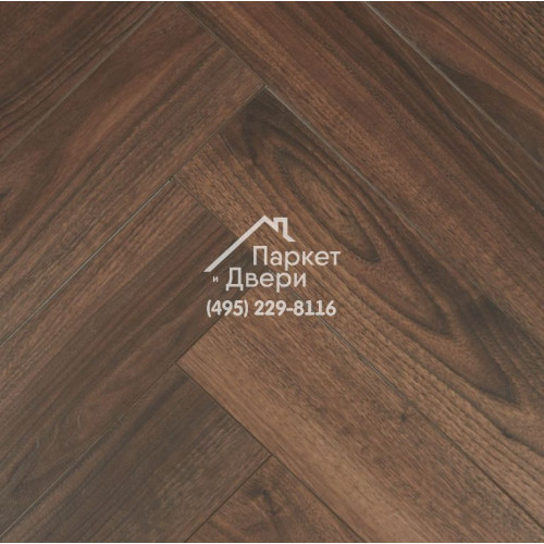 Кварц-винил Primavera Херингбон ( Herringbone ) 3290 Дуб Орех Американский Браш 615x123x5