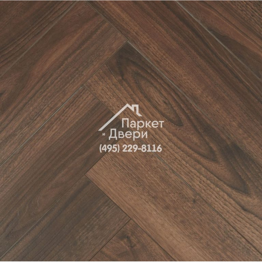 Кварц-винил Primavera Херингбон ( Herringbone ) 3290 Дуб Орех Американский Браш 615x123x5-1