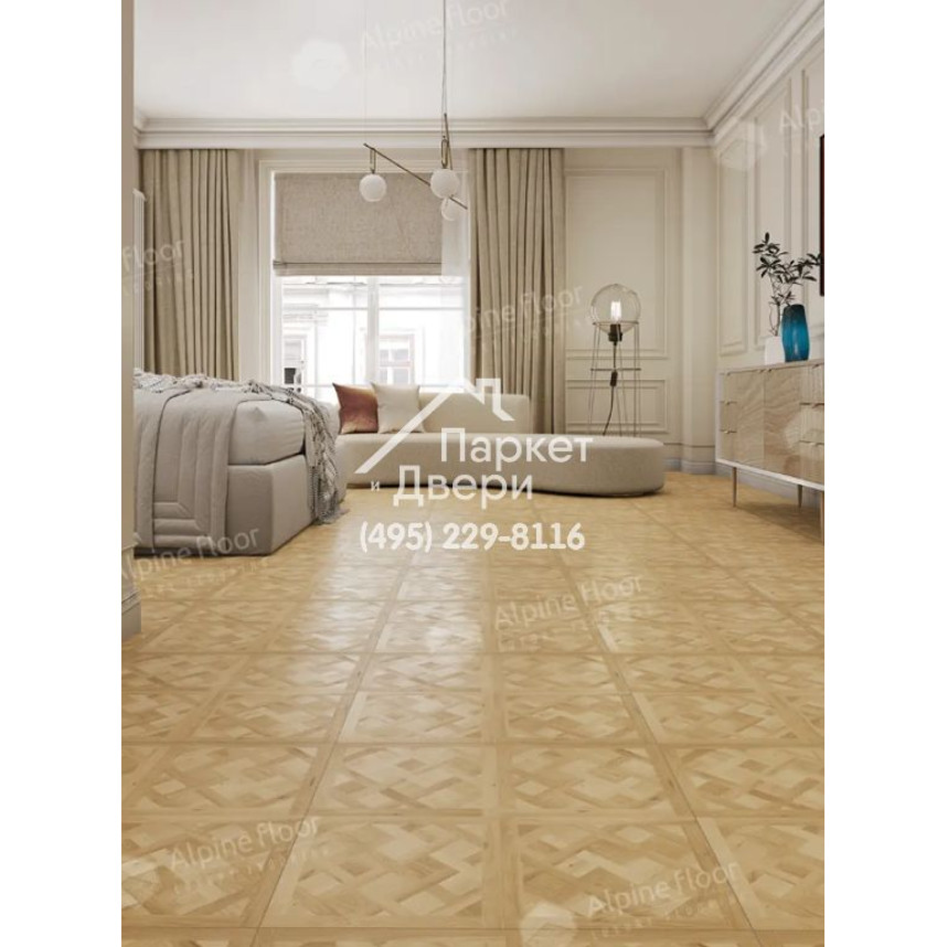 Виниловые полы Alpine Floor ламинат PARQUET SIROCCO Версаль ECO 25-1 595x595x6-3