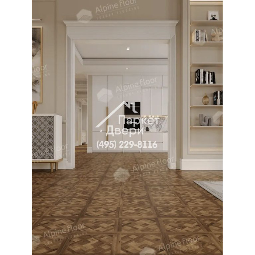 Виниловые полы Alpine Floor ламинат PARQUET SIROCCO Елисейские поля ECO 25-3 595x595x6-4