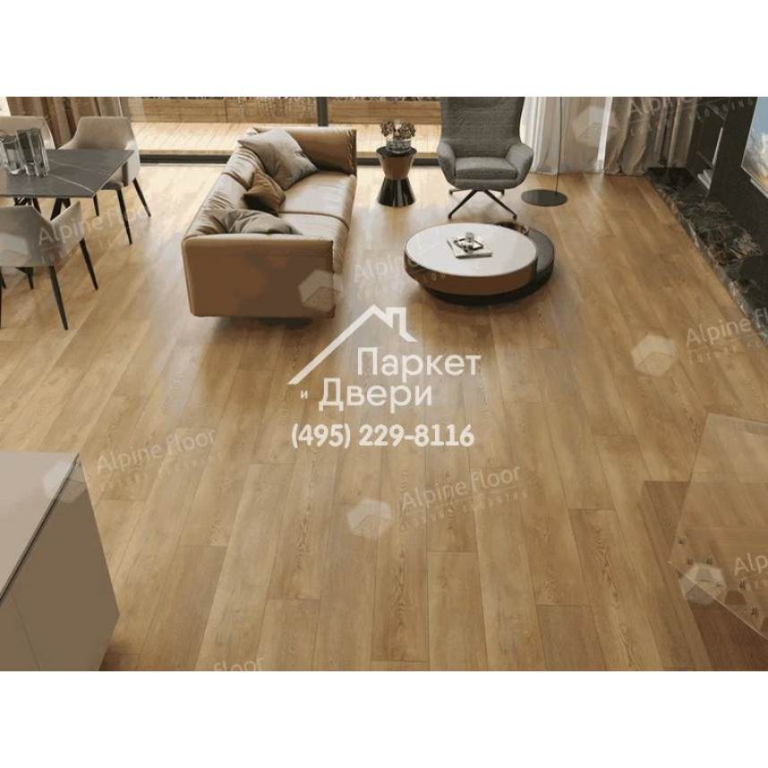 Виниловые полы Alpine Floor PREMIUM 12 Дуб Модерн Альто ECO 24-2, 1524х228х12мм