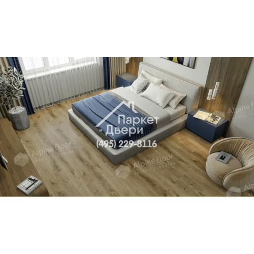 Виниловые полы Alpine Floor Liberty Loose Lay LVT Дуб Натуральный Отбеленный ECO 23-3 1227x187x5