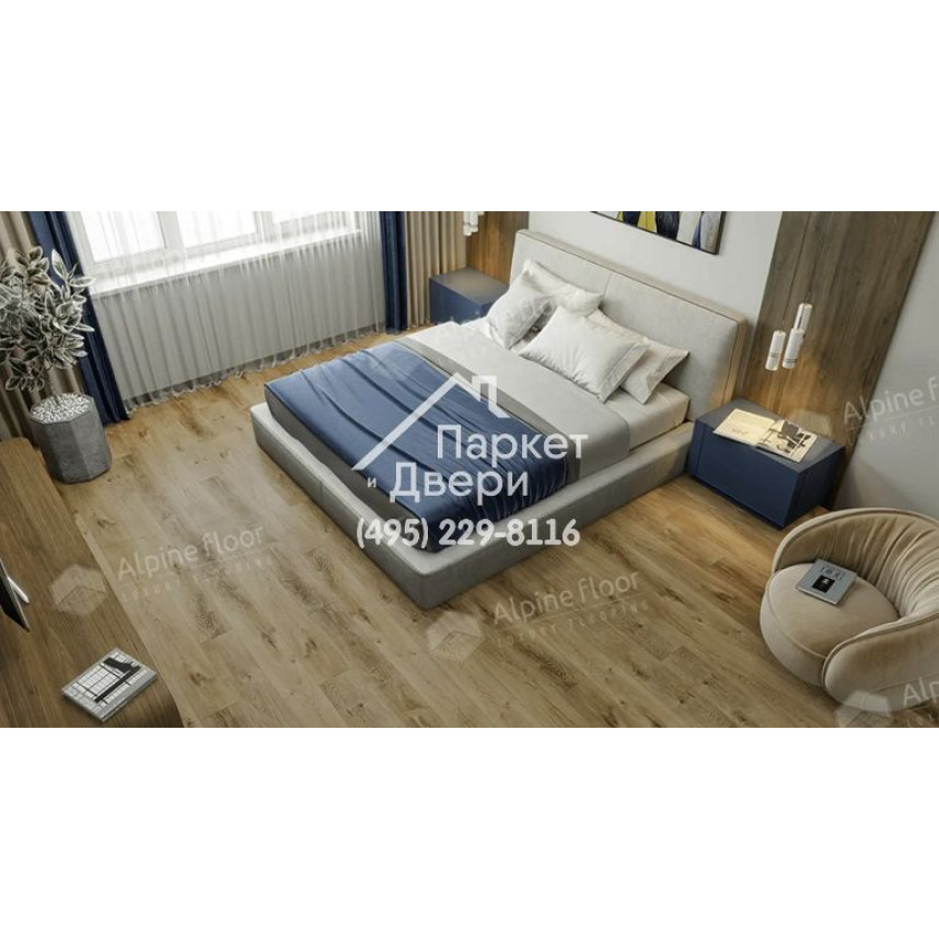 Виниловые полы Alpine Floor Liberty Loose Lay LVT Дуб Натуральный Отбеленный ECO 23-3 1227x187x5-4