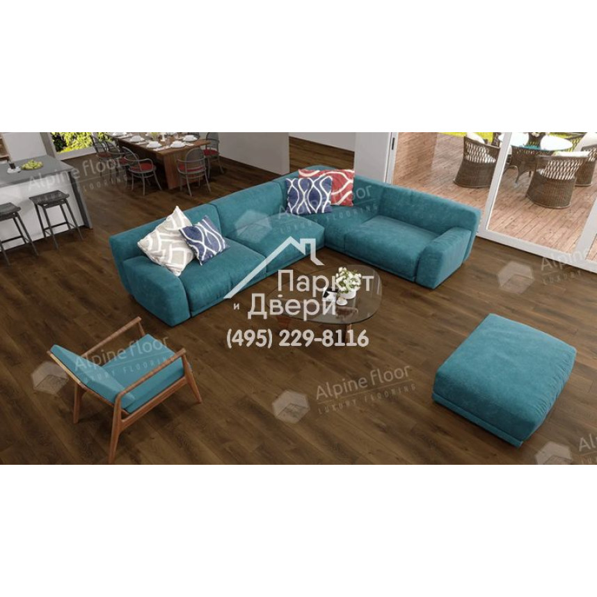 Виниловые полы Alpine Floor Liberty Loose Lay LVT плитка Дуб Натуральный Изысканный ECO 23-4 1227x187x5-2
