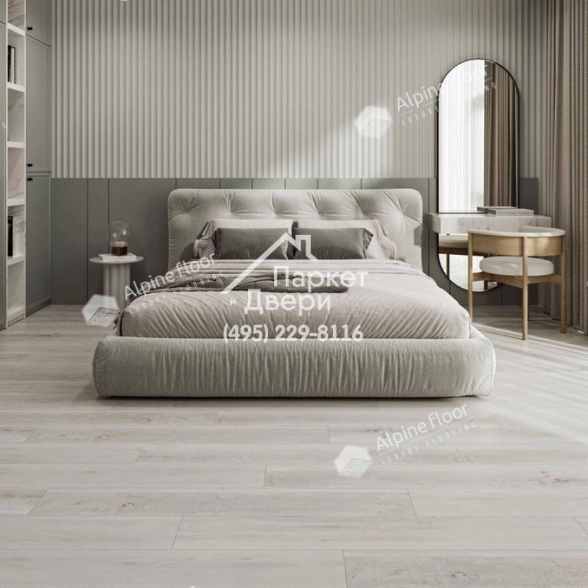 Виниловые полы Alpine Floor EASY LINE LVT ДУБ ПОЛЯРНЫЙ ECO 3-19 1219х184х3-2