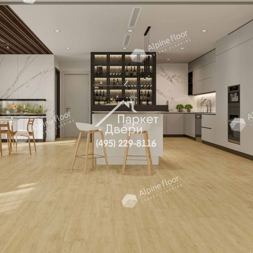 Виниловые полы Alpine Floor EASY LINE LVT ДУБ КРЕМОВЫЙ ECO 3-23 1219х184х3-2