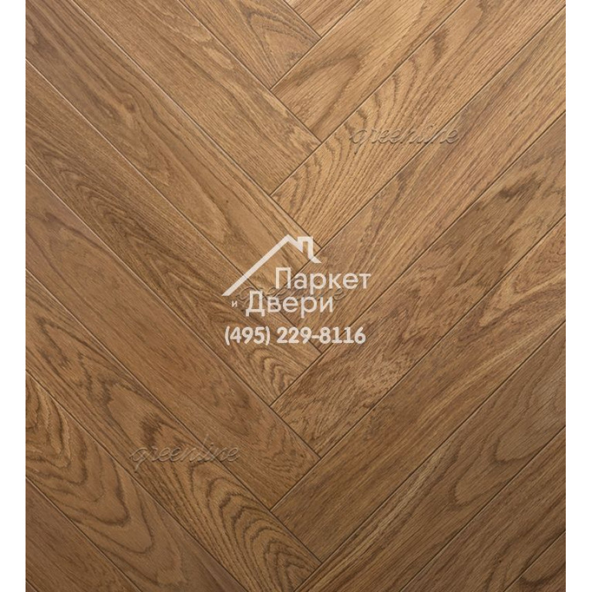 Паркет ёлка Greenline Техно / Smart Herringbone 618 дуб айриш 630x122x12-2