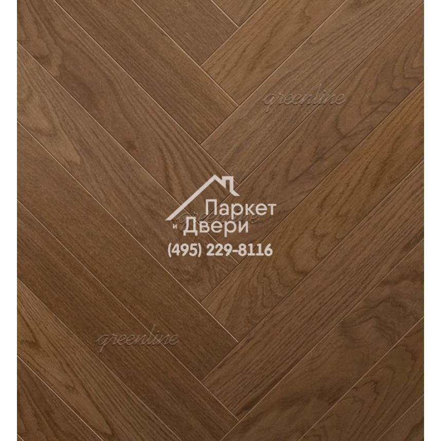 Паркет ёлка Greenline Техно / Smart Herringbone 621 дуб квантум 630x122x12-1