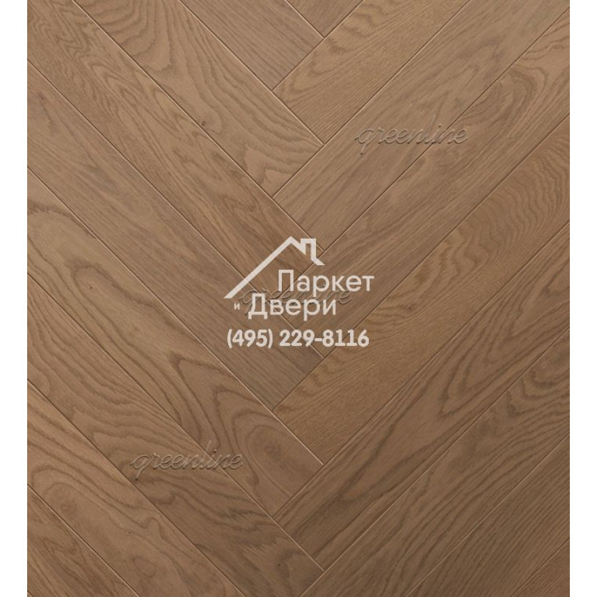 Паркет ёлка Greenline Техно / Smart Herringbone 624 дуб флоу 630x122x12-1