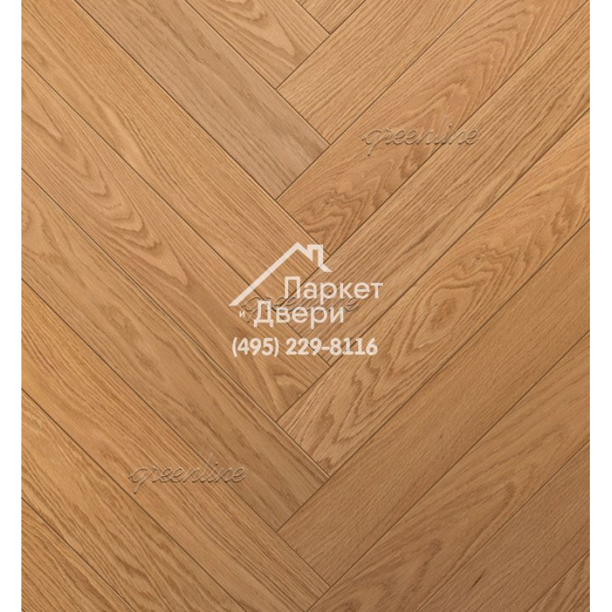 Паркет ёлка Greenline Техно / Smart Herringbone 628 дуб кристалл 630x122x12-1