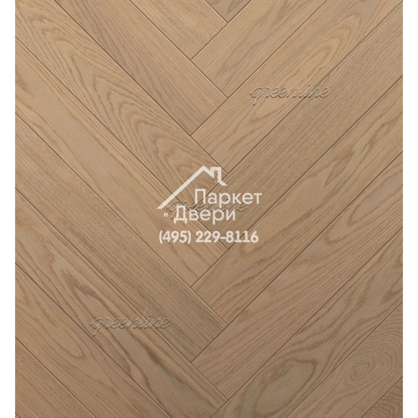Паркет ёлка Greenline Техно / Smart Herringbone 629 дуб айвори 630x122x12-1