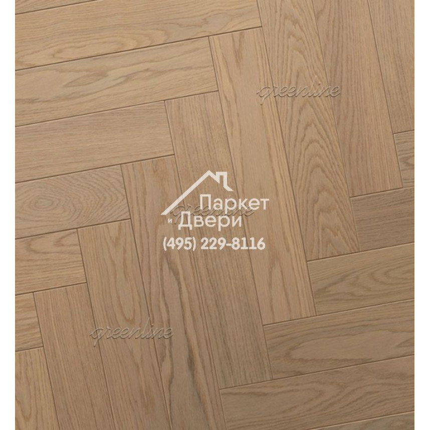 Паркет ёлка Greenline Техно / Smart Herringbone 629 дуб айвори 630x122x12-2