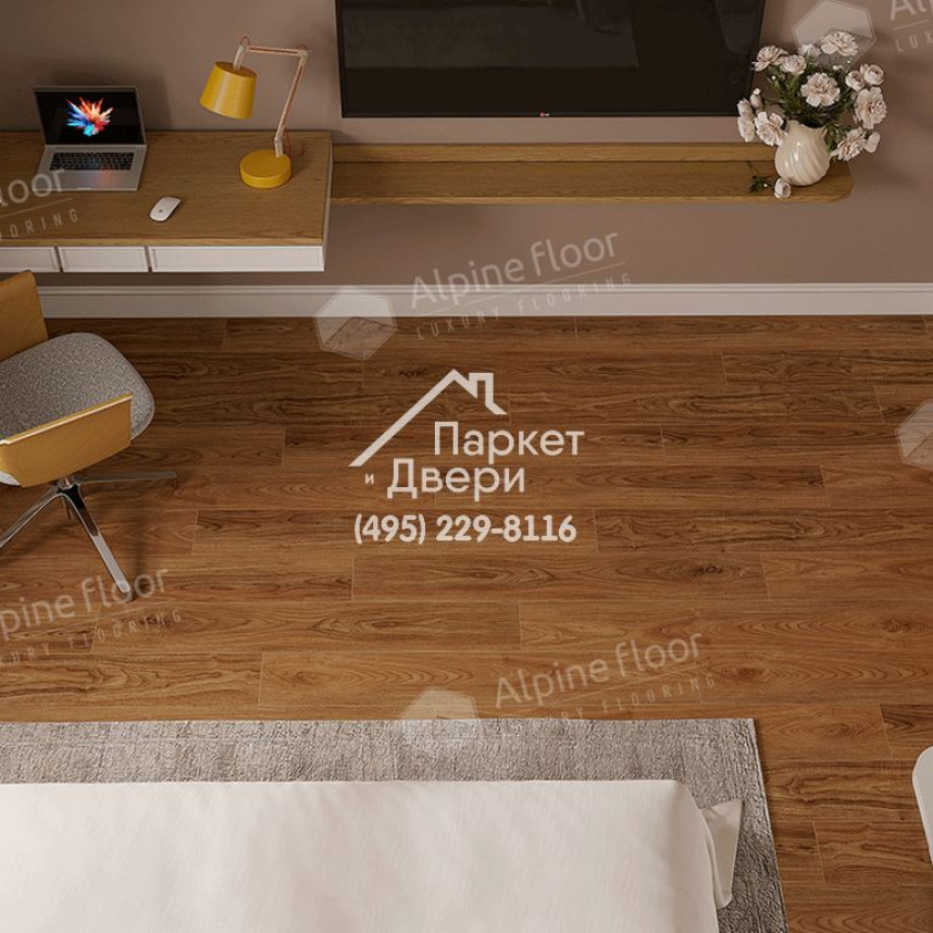 Виниловые полы Alpine Floor NUT Орех Маррон Классик ECO 22-2 MC 1220х183х4мм-4