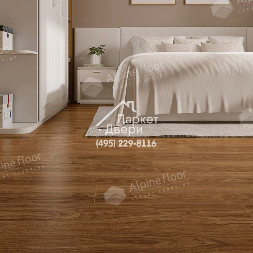 Виниловые полы Alpine Floor NUT Орех Маррон Классик ECO 22-2 MC 1220х183х4мм-5
