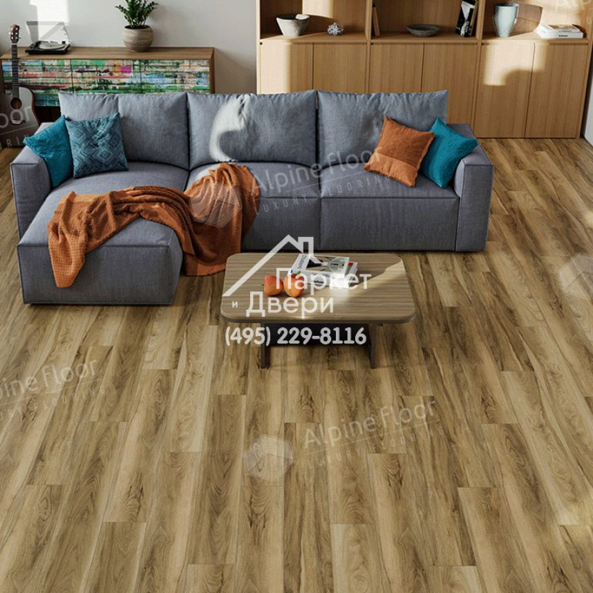 Виниловые полы Alpine Floor NUT Орех Ногал Классик ECO 22-3 MC 1220х183х4мм-3