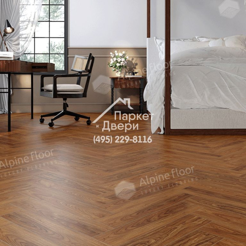 Виниловые полы Alpine Floor NUT Орех Нойер ECO 22-5 MC 600х125х4мм-4