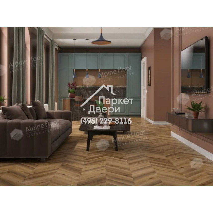 Ламинат Alpine Floor Original Chevron Art Дуб Килиманджаро 550x112x12-3