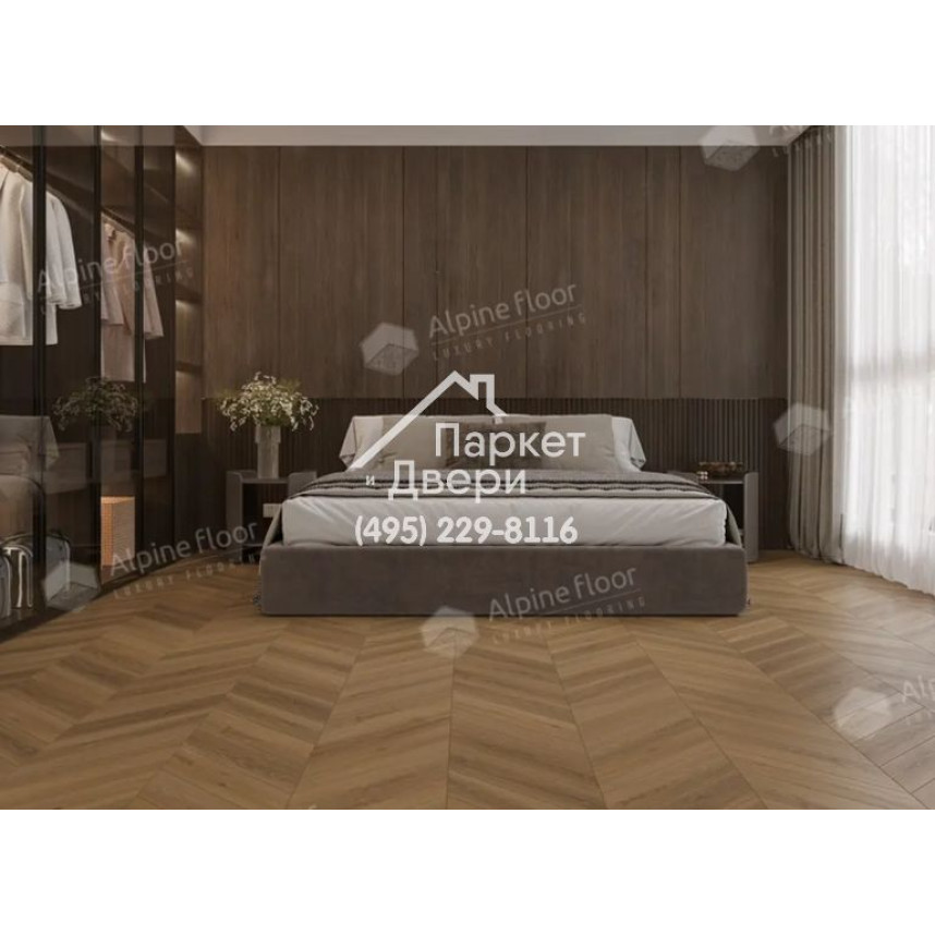 Ламинат Alpine Floor Original Chevron Art Дуб Тибет 550x112x12-2