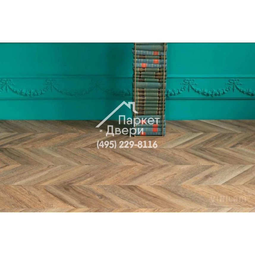 Виниловый пол Vinilam PARQUET CHEVRON Паркет Шеврон Нормандия RI153610CL4 1293x305x8,5 мм-3