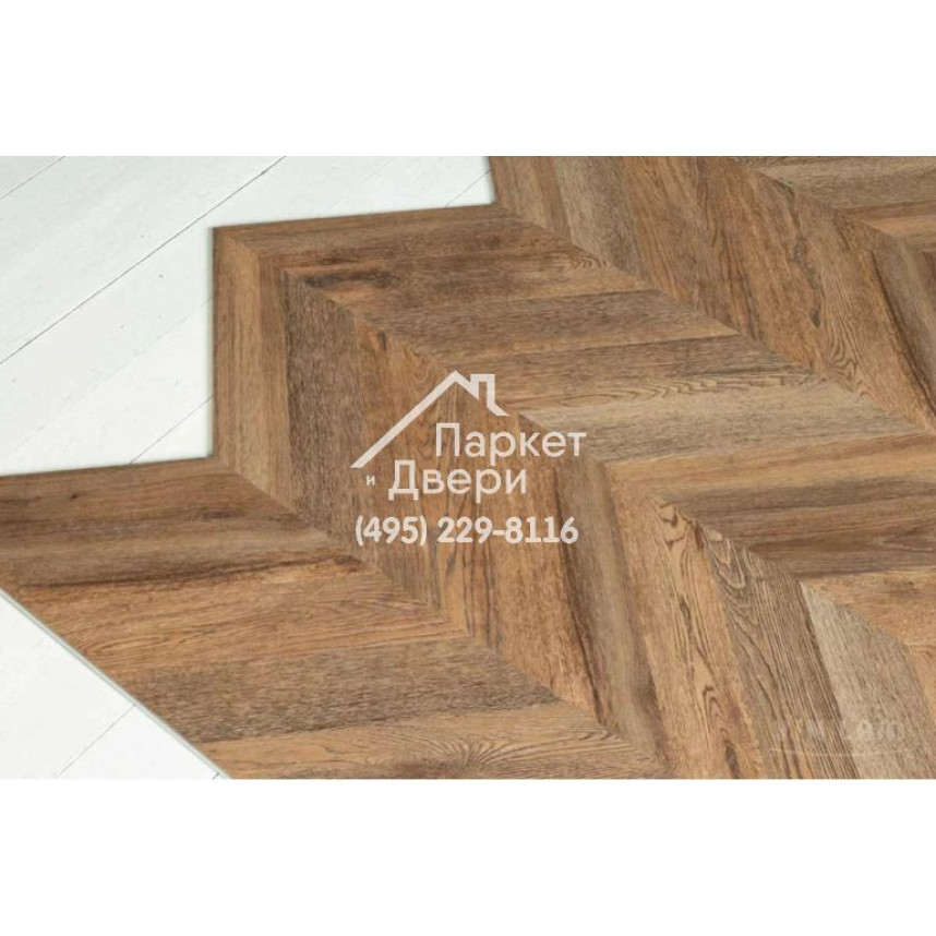 Виниловый пол Vinilam PARQUET CHEVRON Паркет Шеврон Нормандия RI153610CL4 1293x305x8,5 мм-6
