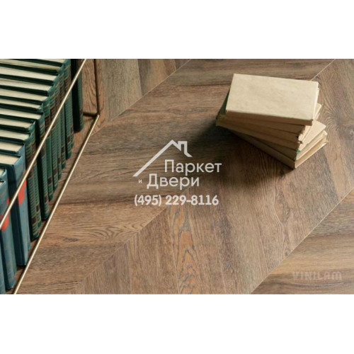 Виниловый пол Vinilam PARQUET CHEVRON Паркет Шеврон Нормандия RI153610CL4 1293x305x8,5 мм
