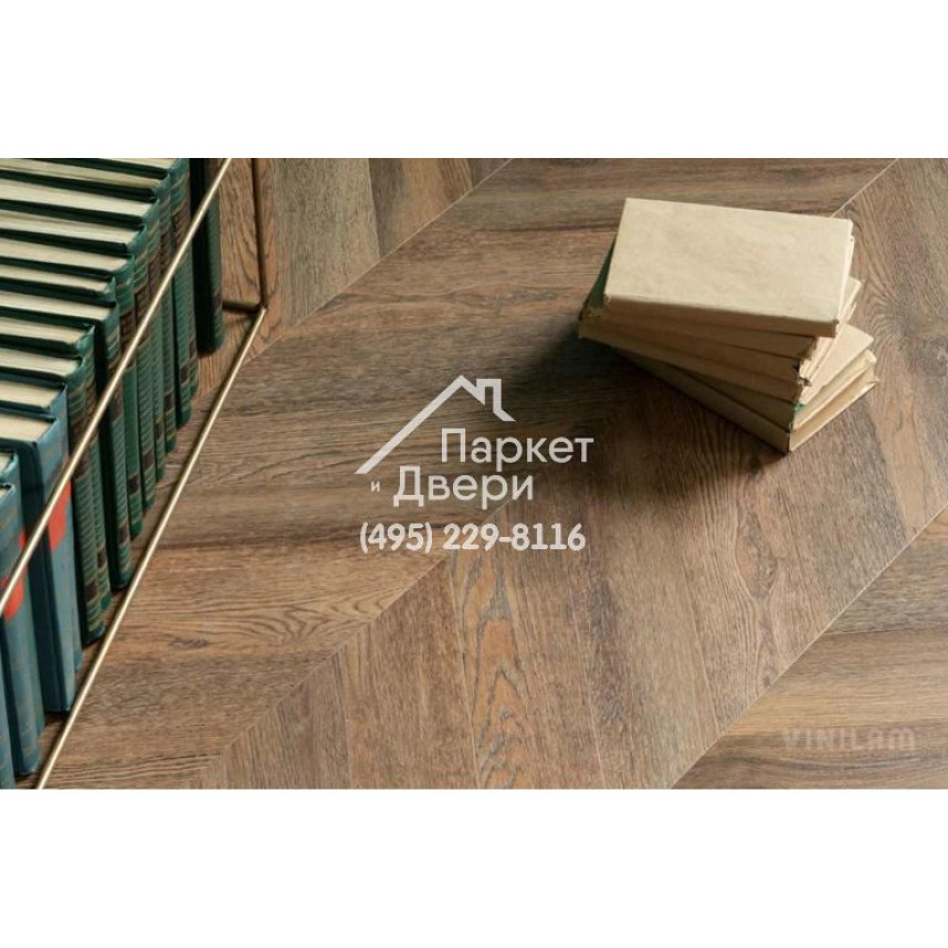 Виниловый пол Vinilam PARQUET CHEVRON Паркет Шеврон Нормандия RI153610CL4 1293x305x8,5 мм-8