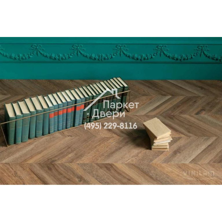 Виниловый пол Vinilam PARQUET CHEVRON Паркет Шеврон Нормандия RI153610CL4 1293x305x8,5 мм-9