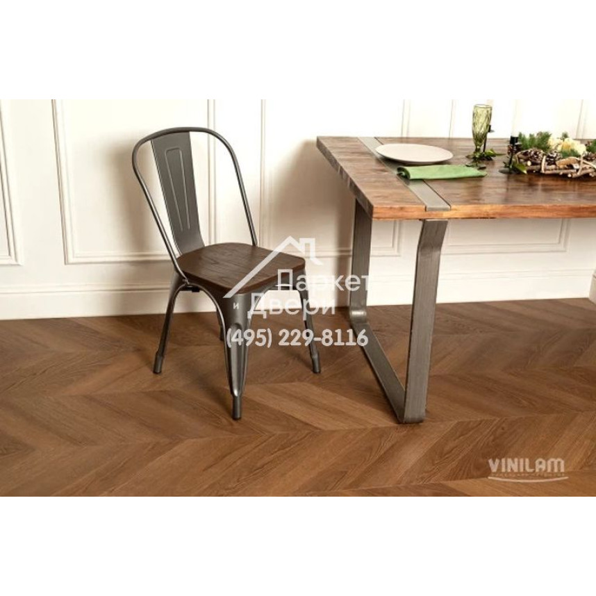 Виниловый пол Vinilam PARQUET CHEVRON Паркет Шеврон Плезир I1651102 1293x305x8,5 мм