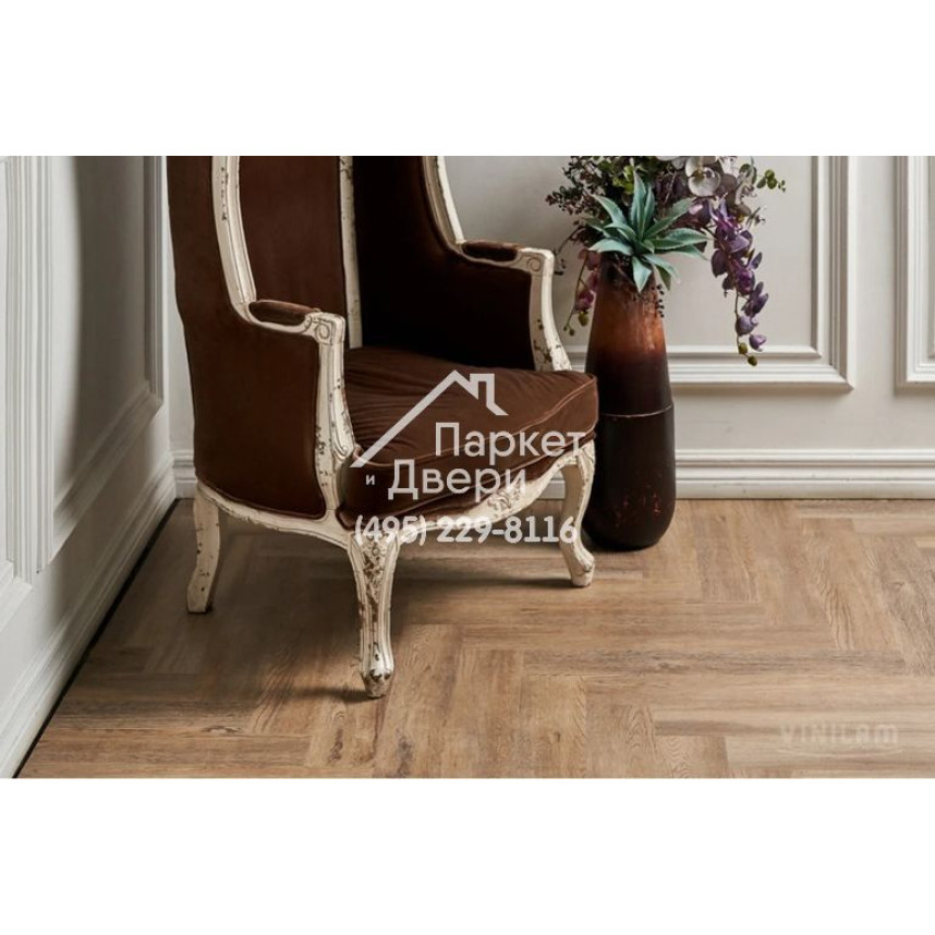 Виниловый пол Vinilam PARQUET Herringbone Паркет Северный IS11133 720x120x6,5 мм-5